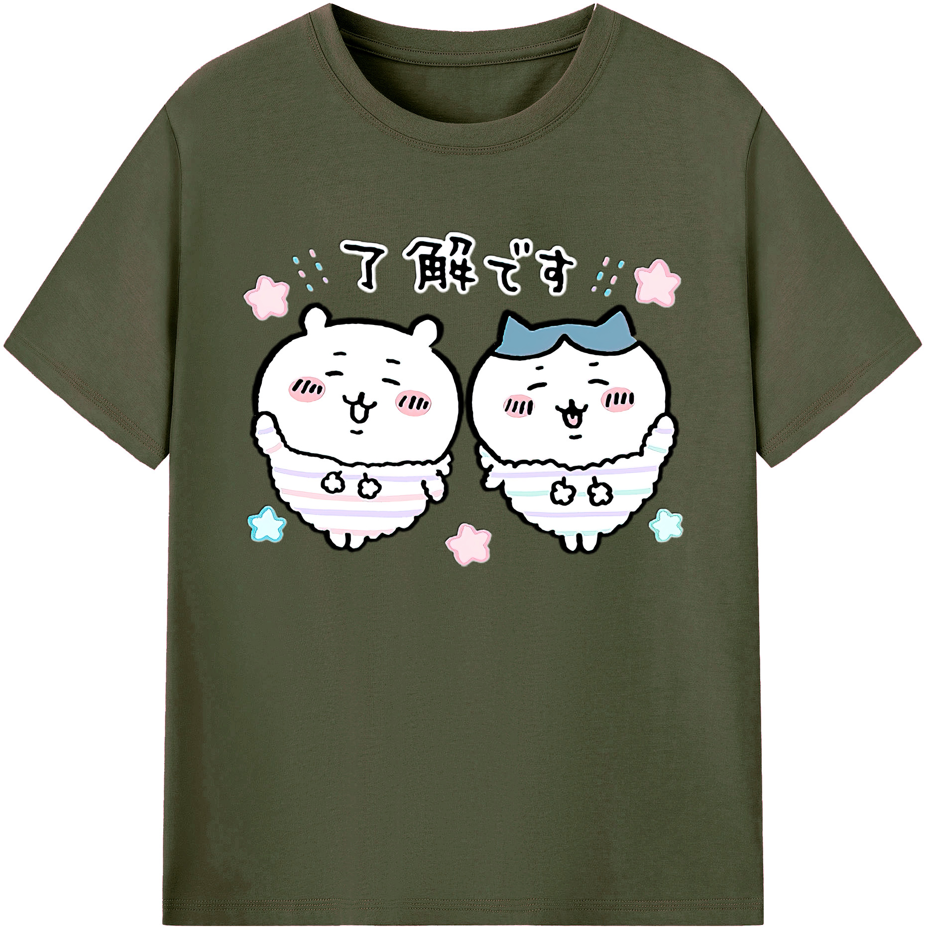 （画像用） ちいかわ ハチワレ Chii-kawa hachiware 綿100％ メンズ半袖Tシャツ｜肌触りやわらか＆通気性